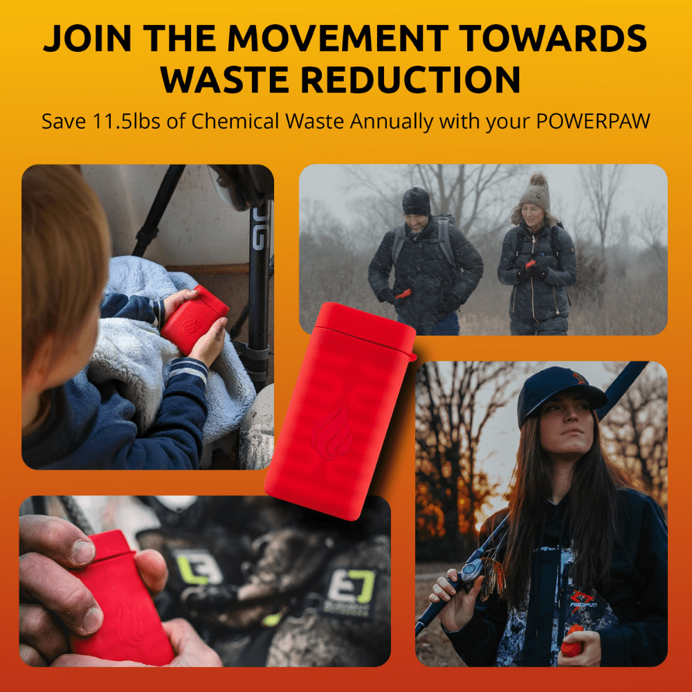 Panther Vision Rechargeable Hand Warmer - POWERPAW IP67 Rated Waterproof Portable Hand Warmers - Reusable Pocket Heaters with 6 Hrs Battery for Hunting, Snow Sports and Cold Weather