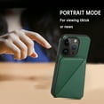 thumbnail image 5 of Nalacover Case Compatible with iPhone 12 Pro Max, Wallet Case with Hidden Card Holder, withKickstand Card Slots Classic PU Cowhide Leather Cover for Men Women Girls For iPhone 12 Pro Max, Green, 5 of 10