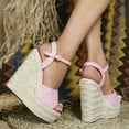 thumbnail image 6 of Women's 15cm Fish Toe Wedge Beige Sexy Simple High Slope Heel Waterproof Car Model Sandals LFD-10368-A13, 6 of 6