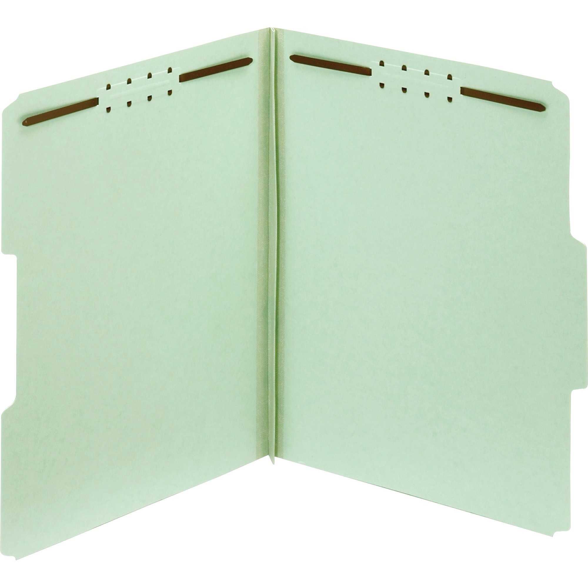 Pendaflex Green Pressboard Fastener Folders, Light Green, 25 / Box