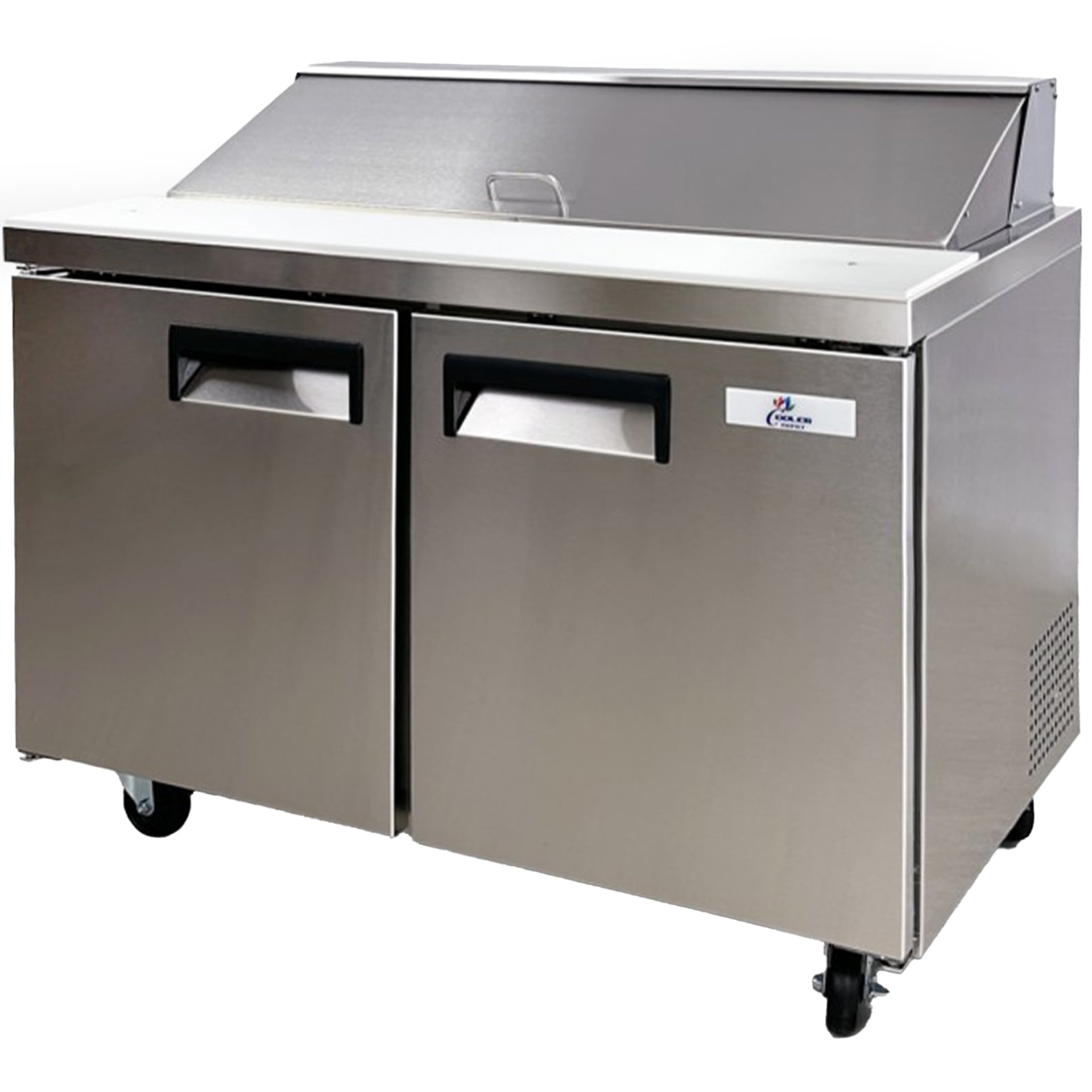 NSF 48" Commercial Sandwich & Salad Prep Table – 9.5 Cu. Ft., Stainless Steel, ETL Certified, R290 Refrigerant