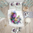 thumbnail image 2 of Designart 'Tiger Face in Colorful Splashes' Modern & Contemporary Duvet Cover Set, 2 of 2