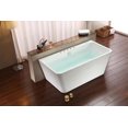 thumbnail image 4 of 59" Streamline M-2061-59FSWH-DM Soaking Freestanding Tub With Internal Drain, 4 of 12
