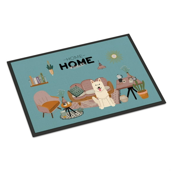 White German Shepherd Sweet Home Indoor or Outdoor Mat 24x36 CK7890JMAT