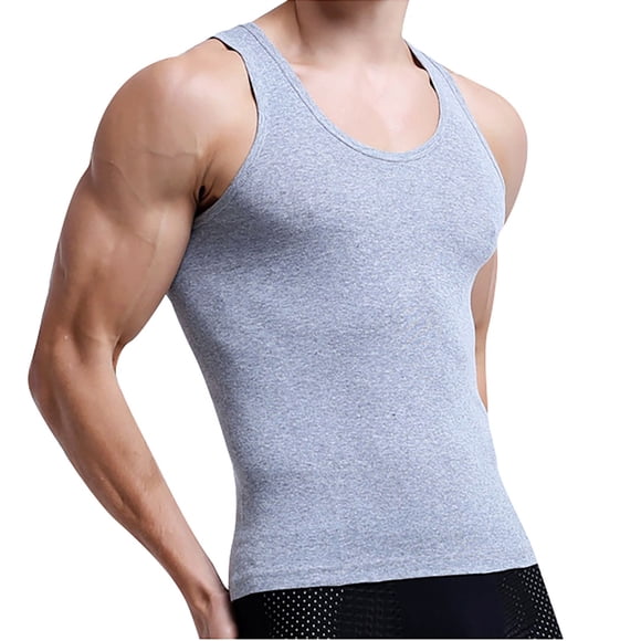 Outfmvch polo shirts for men casual tight round neck sports fitness vest womens sweaters