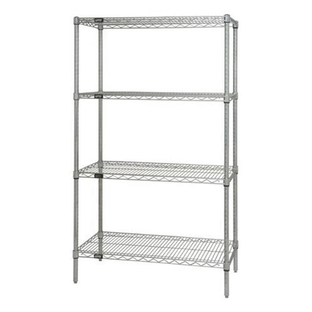 Étagères Métalliques 4 Niveaux - Acier Inoxydable, 21 x 54 x 74 Po.