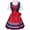 Red, variant on Hzzsbu Women's Wench Dress Outfit Set Adult Dirndl Dress With Apron for Oktobermiss