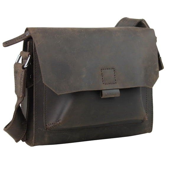Vagarant Traveler Full Grain Leather Casual Messenger Shoulder Bag LS64.DS