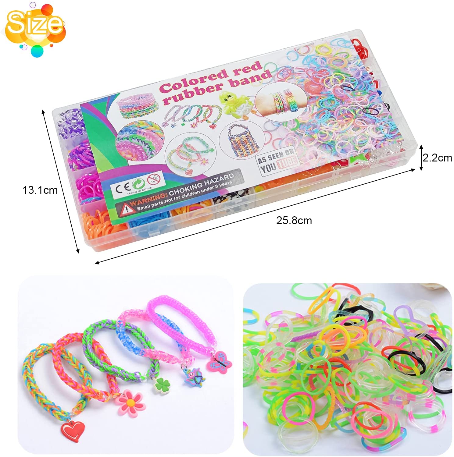 Rubber Bands Kits Bracelet Making Kit for Girls Rubber Bands Kits with  Storage Container 23 Colors DIY Birthday Gift for Girl Craft Kits for Kids  Friendship Gift 