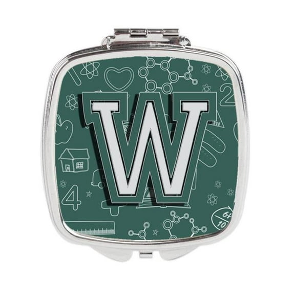 Carolines Treasures  Letter W Back to School Initial Compact Mirror
