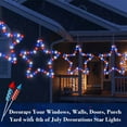 thumbnail image 4 of No.-46318.33 Red White and Blue Lights,4th of July Decorations Iron Framed Hanging Patriotic Star Lights Operated Indoor Window Lights for Fourth of July,Independence Labor Memorial Day Home Decor, 4 of 8