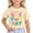 Beige, variant on Little Girls Summer Shirts Short Sleeve Round Neck Bow Letter Print Cute Summer Tops Size 6-7T