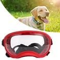 thumbnail image 4 of Grandes Lunettes de Chien, Robustes Lunettes de Chien Boucle Durable PC Coupe-Vent Ultraviolet Preuve pour Voyage Cadre Noir et Lunettes Grises, Cadre Rouge et Lunettes Rouges, Cadre Rouge et Transparent, 4 of 8