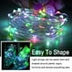 thumbnail image 5 of Paquete de 6 luces de hadas LED con batería, 2M 20 luces de hadas de alambre de cobre LED con pilas IP66 Luz de hadas resistente al agua para fiestas, Navidad, bodas, decoración de iluminación, color Adepaton LKX-2024, 5 of 7