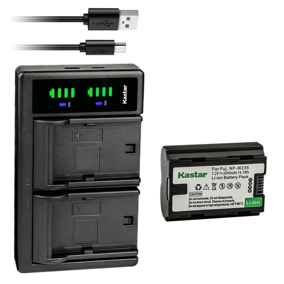 Kastar 1-Pack NP-W235 Battery and LTD2 USB Charger Replacement for Fujifilm NP-W235 NPW235 Battery, Fujifilm BC-W235 BCW235 Charger, Fujifilm X-T5 Mirrorless Camera, Fujifilm X-S20 Mirrorless Camera