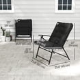 thumbnail image 3 of Outsunny Outdoor Folding Chairs Set of 2, Padded Camping Chairs, Black, 3 of 10