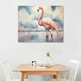 thumbnail image 3 of COMIO  Flamingo Landscape Soft Canvas Art Home Decor Wall Art Print Poster Painting, 3 of 5
