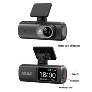 VONKY Dash Cam Front Rear Dash Camera 4K/1080P Dash Cam Recorder 4K Dash Cam 24H Parking Monit-or G-sensor Without Card