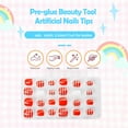 thumbnail image 5 of Linyer 1 Set Artificial Nail Tips Press on Nails for Kids Cartoons Lovely Pattern Pre-glue Children Detachable Full Cover Decals Gifts PNT-16-05, 5 of 5