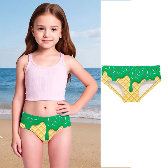Kids Girl Swim Trunks Quick Dry Swim Shorts For Kids Green High Waisted Shorts Swim Suit Girls Girls Swim Trunks Size 3-4 Years