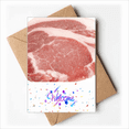 thumbnail image 1 of Pork Raw Meat Food Texture Welcome Back Greeting Cards Envelopes Blank, 1 of 3