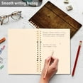 thumbnail image 4 of FORMRS 1-Subject Spiral Notebook 8" x 5" College Ruled 60 Refillable Sheet A5 Hard Cover, 2 Pack, Wood Grain, 4 of 7