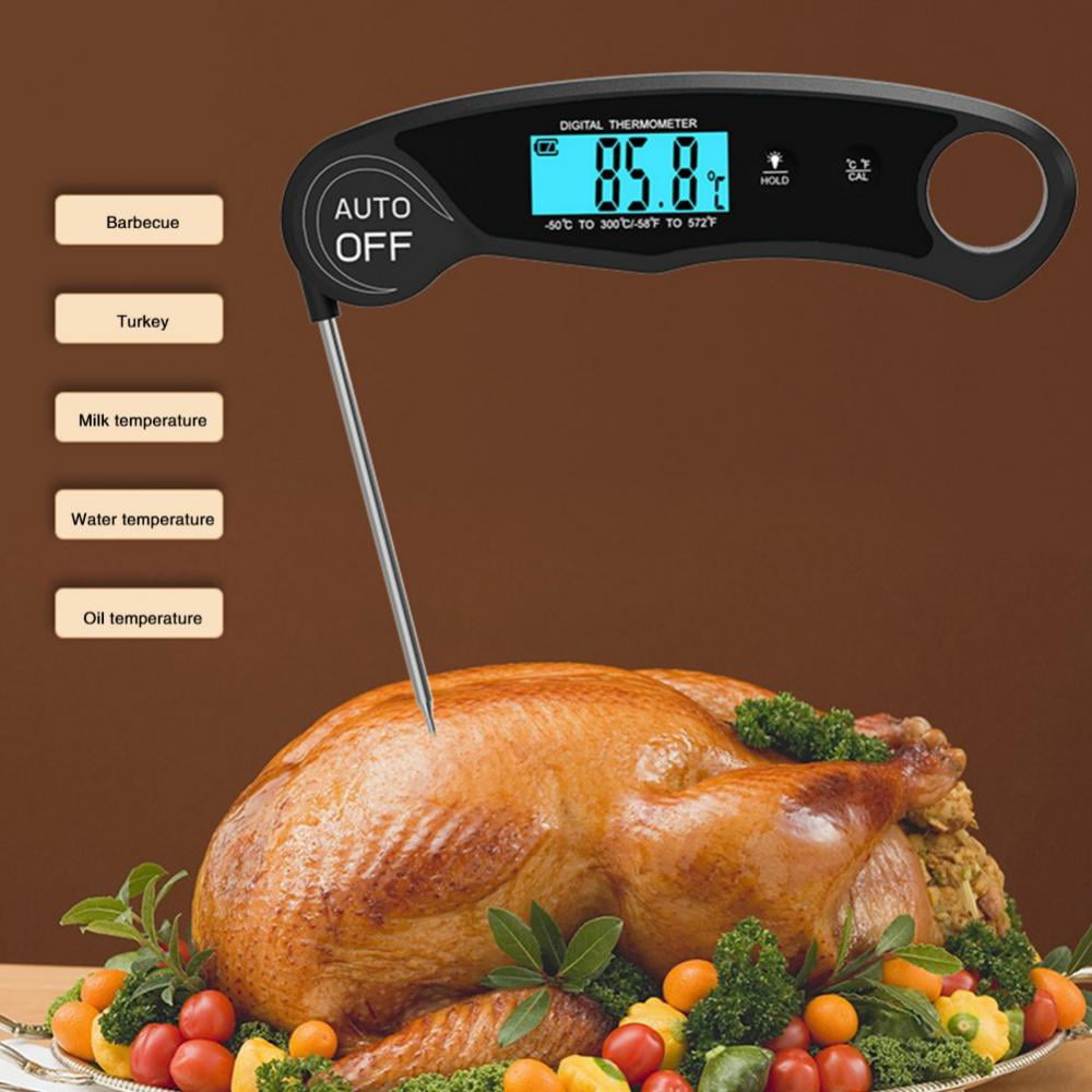 Meat Thermometer Digital, Soqool Instant Read Food Thermometers for Kitchen Cooking with Probe, Backlight, Magnet, Waterproof, for Candy, Grill BBQ, O