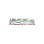 USB LED Clavier mécanique rétro-éclairé pour machine à écrire -Blue Switch - Casquettes rondes -104 Clés de jeu Clavier mécanique de jeu pour PC/Mac/Gamer