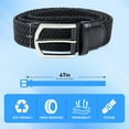 thumbnail image 2 of Mens belts, 2-pack woven golf casual belts, mens elastic band casual jeans gifts., 2 of 7