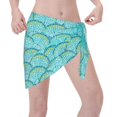 thumbnail image 2 of Wukai Beautiful Seashells Women’s Short Sarongs Beach Wrap Bikini Bottom Short Skirt Chiffon Scarf for Swimwear, 2 of 4