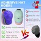thumbnail image 4 of Percheros para sombreros para organizador de sombreros montado en la pared, percheros de metal para gorras de béisbol, sombrero adhesivo Ganchos para pared, perchas para sombreros sin taladrar, 4 of 5