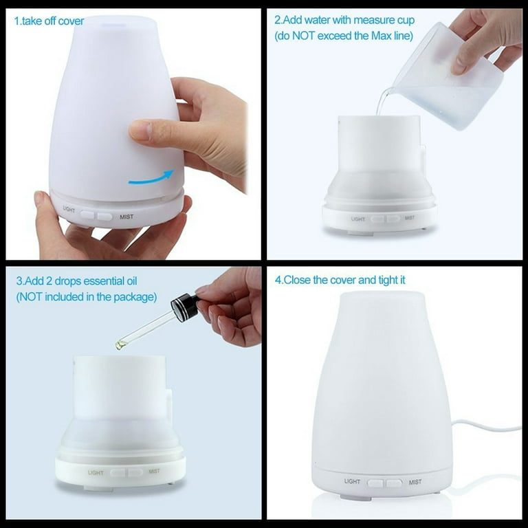 HDE Aromatherapy Essential Oil Diffuser Color Change LED Cool Mist  Humidifier