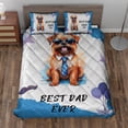 thumbnail image 2 of Happy Father's Day Best Brussels Griffon Cool Dad Ever Quilt Bedding Set Griff Dog Lover 1 Blanket Bed Cover 2 Pillowcases - 12007, 2 of 5