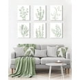 thumbnail image 6 of Drsoum Botanical Eucalyptus Light Green Boho Plant Canvas Framed Wall Art Decor 8"x 10" Set of 6, 6 of 7