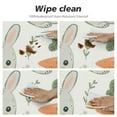 thumbnail image 4 of PIKWEEK  Round Vinyl Fitted Tablecloth with Flannel Backing Elastic Table Cloth Waterproof Oil-Proof Plastic Table Cover White Rabbits Hugging Carrots Round Tablecloth, 4 of 7