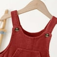 thumbnail image 4 of lnmuld Boys Pants Girls Corduroy Overalls Autumn Toddler Baby Jumpsuit Cute Denim Style Pants with Adjustable Straps for Playful Comfort and Fashion Solid Color Size:3-4 Years, 4 of 6