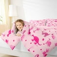 thumbnail image 4 of Homewish Girly Pink Dinosaur Bedding Comforter Set, Cute Cartoon Animal Twin Comforter Sets, Teens Kids Boys Girls Reversible Bedding Set, Breathable Home Decor, 2-Piece, 4 of 8