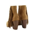 thumbnail image 7 of Tan Boho Fringe Womens Stacked Heel Booties Size 6, 7 of 7