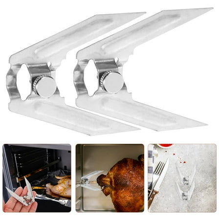 Hemobllo Barbecue Fork Stainless Steel Kitchen Utensils 2Pcs