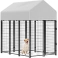 thumbnail image 2 of PawHut 6' x 4' x 6' Dog Playpen Outdoor, Dog Kennel Dog Exercise Pen with Lockable Door, Water-resistant Canopy, for Medium and Large Dogs, 2 of 9