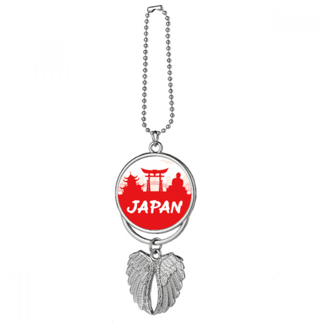 Colgante de ala Rojo silueta Japón 95mm*46mm Angel Wing Heart-shaped Pendant