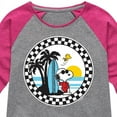 thumbnail image 3 of Peanuts - Snoopy Surfs Up - Toddler and Youth Girls Shirt Tail Raglan, 3 of 6