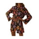 thumbnail image 1 of VISgogo Vestido de camisa con botones para mujer, mini vestido plisado de manga larga con cuello en V y cinturón VISgogo moda, 1 of 9