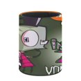 thumbnail image 3 of Invasor Zim-theme Cylinder Pen Holder Pencil Organizer with Flannel Lining PVC Leather Material Cardboard Base for study work 10*8CM, 3 of 6