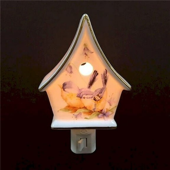 Blue Birds on A Birdhouse Shaped Night Light