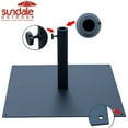 thumbnail image 6 of Market Outdoor 38.5 lbs Heavy Duty Backyard Square Steel Plate Stand Patio Umbrella Base, Black, 6 of 7