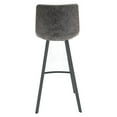 thumbnail image 5 of LeisureMod Elland Modern Upholstered Leather Bar Stool With Iron Legs & Footrest Set of 2, 5 of 8
