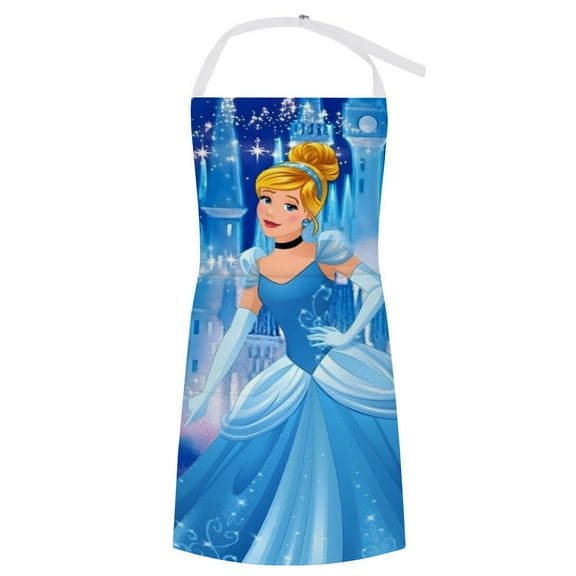 Cinderella Princess-theme Cooking Aprons Home Essentials Grilling Kitchen Aprons With Pockets For Men Women House Gifts