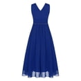 thumbnail image 4 of YiZYiF Girls' Beaded Chiffon Sleeveless Beaded Wedding Junior Bridesmaid Dance Prom Party Dress Blue 8, 4 of 7