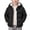 Black, variant on Boys Cold Weather Jackets & Coats Puffer Jacket Sherpa Lined Hooded Coat Quilted Outerwear Zip up Thick Padded Fall Clothes Size 4-5